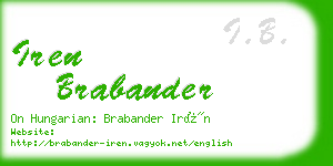 iren brabander business card